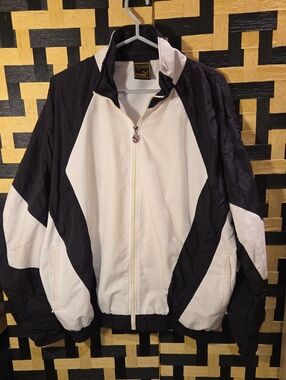 Puma Men’s Black and White Colorblock Windbreaker Jacket